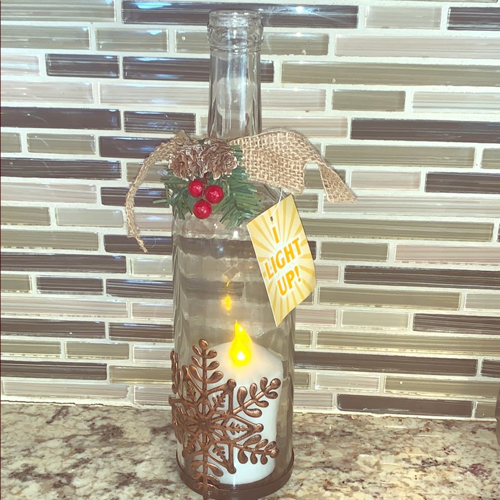 Light up Festive Motive Bottle ornament